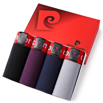 

Pierre cardin men's underwear 4 gift box men's flat pants breathable cotton short pants waist waist men's pants fashion models  code