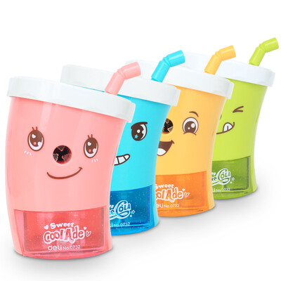 

Deli 0732 hand shake pen machine pencil sharpener pencil pencil sharpener Coke cup shape color random