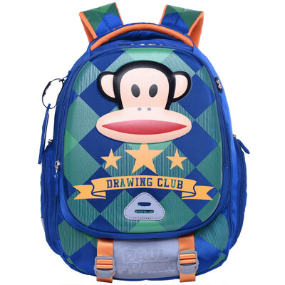 

Mouth monkey Paul Frank children&39s school bag primary school student bag male leisure simple fashion backpack bag PKY2086A treasure blue
