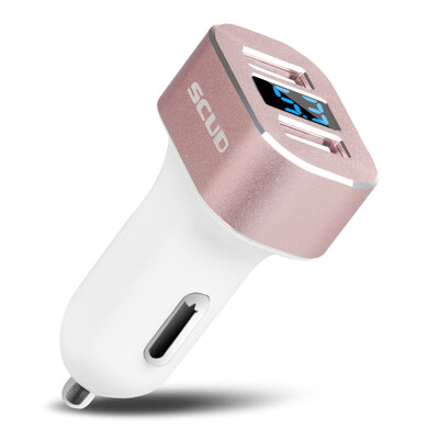 

Скад SC-622S встроенный светодиодный дисплей Двойной выход USB / 3A Apple, Samsung телефон Автомобильное зарядное устройство униве