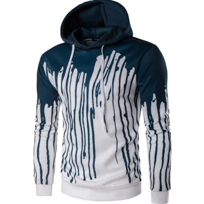 

Men Hoodie Digital printing Hooded Casual Pullover Sweatshirt Fleece