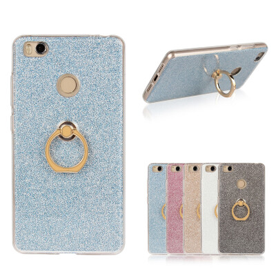 

MOONCASE 2 in 1 Glitter Bling Prints Flexible Soft TPU Protective Case Cover with Ring Holder Kickstand for Xiaomi Mi 4S