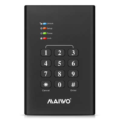

Mai Wo (MAIWO) K2568KPA USB3.0 ключ шифрование мобильный жесткий диск коробка SATA последовательный порт шифрование жесткий диск коробка черный USB3.0