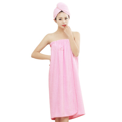 

bamboo of the home textiles bamboo fiber soft water to increase the wiping bath skirt gift dry hair cap blu