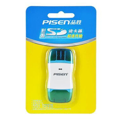 

PISEN Color Arc SD Card Reader Blue SD SDHC MMC mini SD Card Holder T-Flash Card Holder