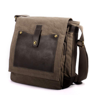 

Men's Durable Vintage Canvas Messenger Bags Shoulder Bags Leisure Work Travel Outing Business for 9.7 inch iPad