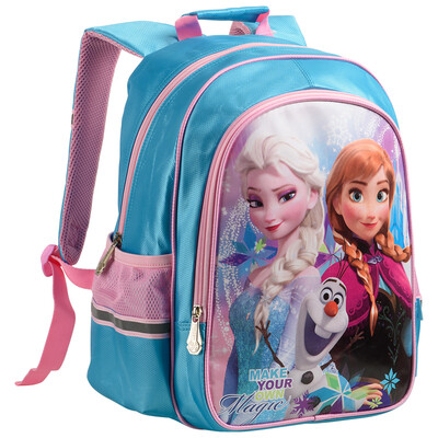 

Disney (Disney) FP8018A snow and ice strange primary school students bag female / light weight loss 1-3 year grade blue