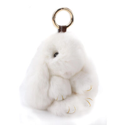 

2016 New Rex Furs Rabbit Plush Toys Key Ring Keychain Pendant Bag Car Charm Tag Cute Mini Rabbit Toy Doll Real Fur Monster