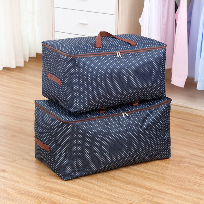 

Jingdong Supermarket Youfen three generations thickening Oxford cloth quilts bag 100 liters 72 liters two sets of storage finishing bag soft storage box hidden green wave point