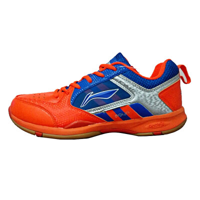 

Li Ning LI-NING Badminton Shoes Men&39s Shoes Sports Shoes Orange Blue Silver AYZK039-2 40