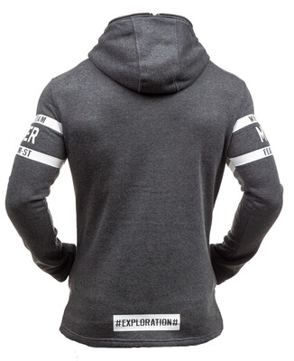 

Mens Long Sleeved Letter Printed Casual Zipper Hoodie Coat