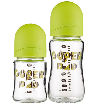 

Xinbei newborn children wide caliber glass with handle bottle set super milk daddy XB-8958