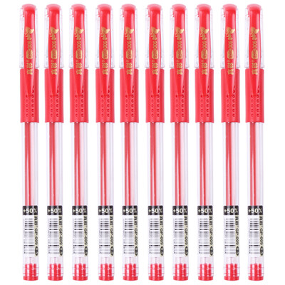 

True color TRUECOLOR gold large capacity 05mm red pen 12 box GP-009