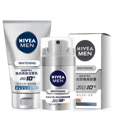 

NIVEA Men&39s Huan White Radiance Set Cleanser 100g Sun Lotion 50g Men&39s Skin Care Set