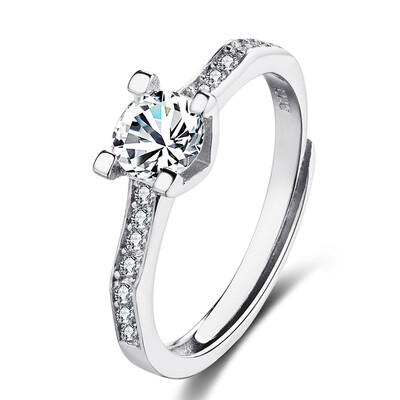 

Maltia White Diamond 925 Sterling Silver Ring