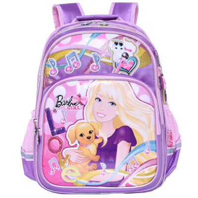 

Barbie Children&39s Bag Primary School Student&39s Notebook Women&39s Simple Cartoon Bag 2-Year Grade Backpack BB8090B Purple