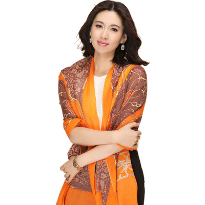 

STORY Of SHANGHAI Mosaic Frozen Wool Scarf Jade Woman
