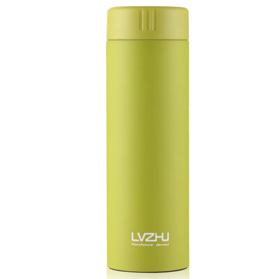 

LVZHU 280ml food grade 304 stainless steel straight cup body vacuum insulation cup with tea tra