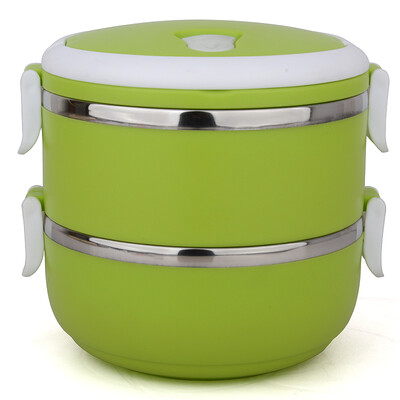 

Jilui Lunch Box Pens Love Series 14L Stainless Steel Double Layer Lacquer Box TB-102 Green