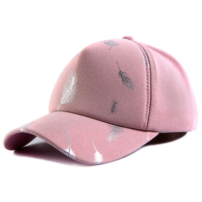 

Хан магазин (hanshop) Бейсбольная кепка Мода Корейский Cap Женщины Перья Личность Шляпа Мужчины и женщины Влюбленные Visor Открытый Спорт Hat HSM16 Розовый Один размер