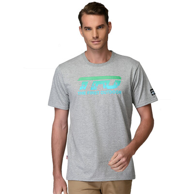 

THE FIRST OUTDOOR T-shirt sweat breathable leisure outdoor short-sleeved T-shirt 611623 male flower gray  code
