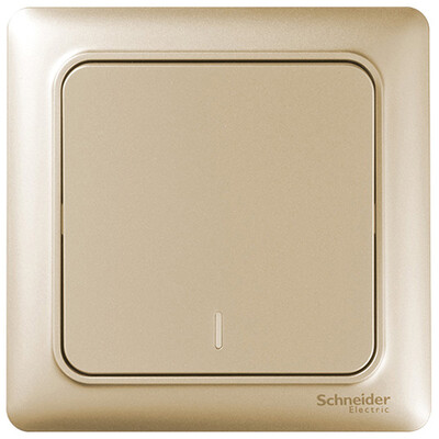 

Schneider Schneider switch socket switch panel four open dual control switch Rui Yi series of gold