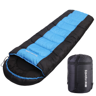 

Equatorial adult sleeping bag outdoor camping thicker sleeping bag autumn&winter four seasons indoor lunch break warm 23kg large blue CD1002