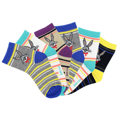 

Jingdong supermarket TOM&JERRY children socks baby cartoon combed cotton socks 6 double loaded 18-20CM