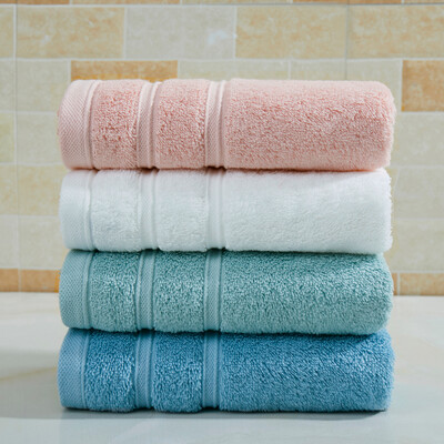 

Covator) towel plain thick European style loom hotel cotton towel 4 loaded MYAQFT powder / green / blue / white 34 * 75cm