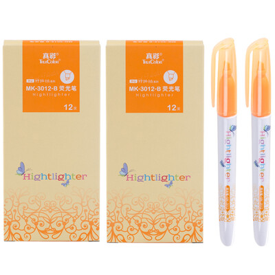 

True color (Truecolor) MK-3012-B fresh highlighter pencils 12 pcs / box 2 boxes