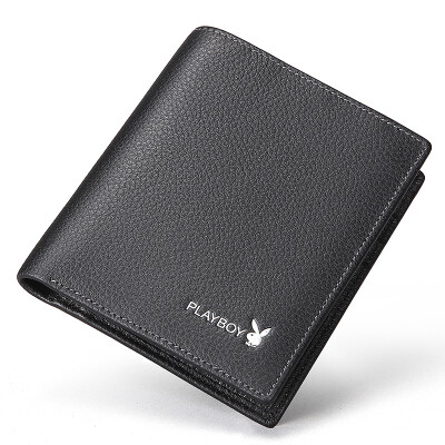 

Playboy playboy multi-functional sheepskin wallet male long section business simple European and American multi-card men's wallet PAA1801-6B black