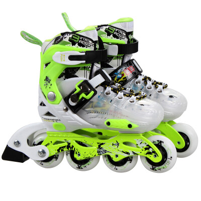 

Weft roller skates children men and women roller skates inline skates shoes WQ301-GS speed models green  code