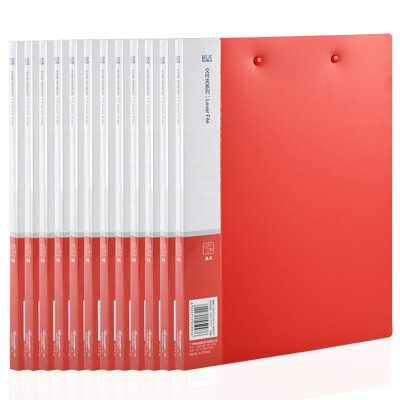 

GuangBo 12 loaded double strong A4 folder board / file folder / office supplies red A2082