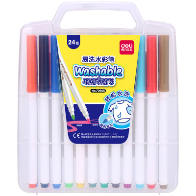 

(Deli) 70668 can be washed 24 color watercolor pen thin bar boxed