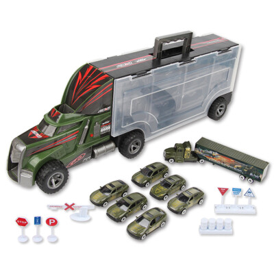 

Cheng Lemei CM Container Alloy Set (Military Series) 95577-5 Military Vehicles SUV Coupe Compact Car Compact Car Medium Car Alloy Simulation Car