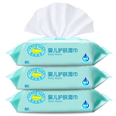 

CrocoBaby crocodile baby baby skin care wipes 80P 15 bags box gentle skin care soft&clean baby skin care