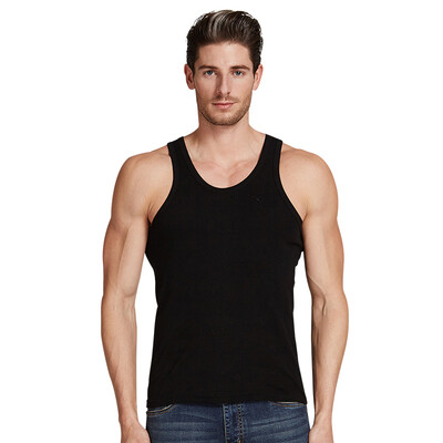 

Playboy Men&39s Vest Men&39s Comfort Cotton Men&39s Vest Solid Color Casual Sports Wild Shirt T-Shirt Vest Men&39s Black XXXL