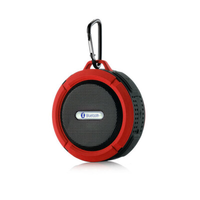 

Color Red New Mini Waterproof Wireless Bluetooth Handsfree Mic Suction Shower Car Speaker