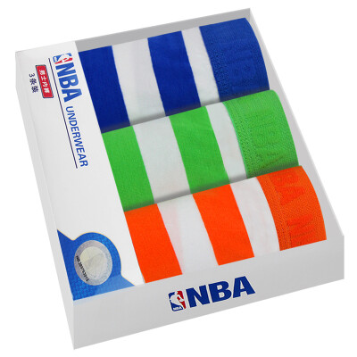 

NBA men&39s underwear cotton flat underwear fashion wide&soft&comfortable breathable striped underwear 3 gift box