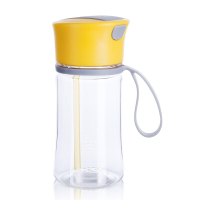 

Jingdong Supermarket] MiGo children's straws come hand cups portable leak-proof kettle with creative plastic water cups pupils sports cups yellow