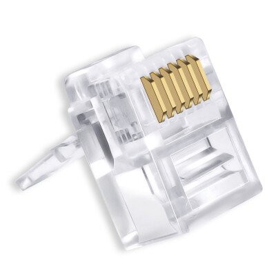 

CNCOB CN-105-2AB gold-plated 6P2C crystal head 2-cell phone crystal head phone line RJ11 crystal head connector (100 / bag