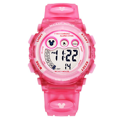 

Disney children's watch girl pink electronic watch waterproof luminous multi-function sports watch student watch PS-15030P