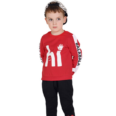 

Balbara (BALABALA) children's clothing boys set children's baby equipment children's long-sleeved pants two-piece suit male 28041161101 dark blue 120