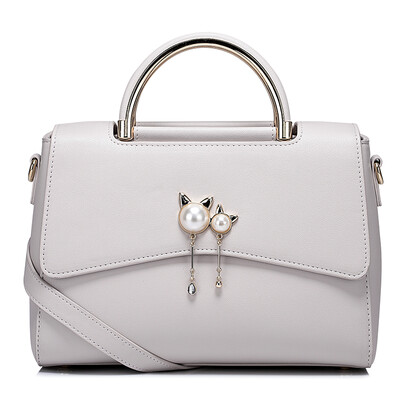 

New York NUCELLE handbags fashion hand bag bag Europe&the United States Messenger bag shoulder wave N999 light gray