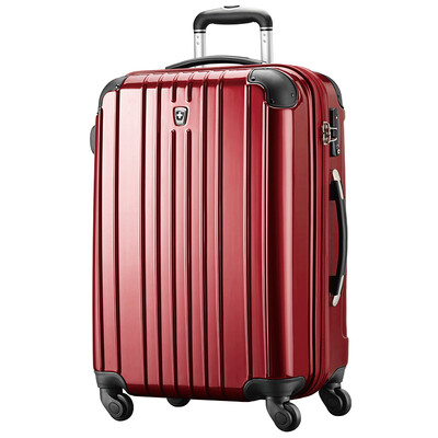 

SWISSMOBILITY Trolley Case PC ABS Light Large Capacity Suitcase Luggage 24-inch Caster MT-5555-01T00 Dark Red