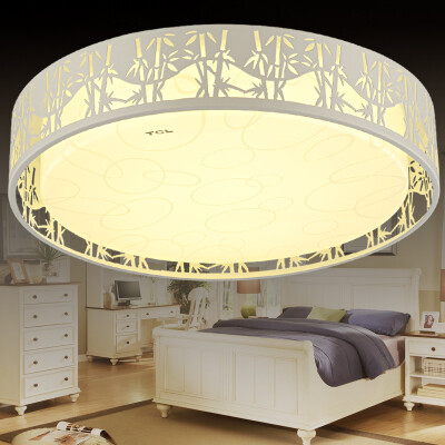 

Jingdong Supermarket] TCL lighting led ceiling lamp bedroom lights living room lights hollow circular lighting lights discourse Youchu 24W three paragraph color 450mm 10-20 square