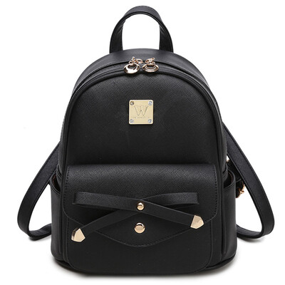 

Fragrant children (XIASUAR) backpack shoulder bag female casual ladies shoulder bag Korean version of the tide package 3716 bow black