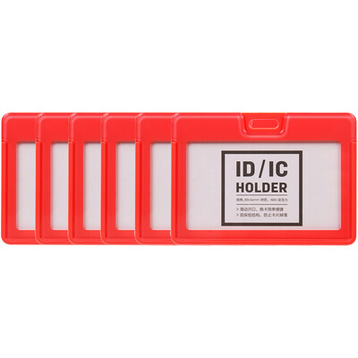 

Deli 33381 Slide card holder work permit employee card horizontal 6 loaded red