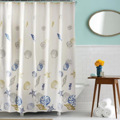 

Jingdong supermarket] Su Yate (SUYATE) 5001-003 thick polyester cloth curtains increased lead fall / water and mildew 180 * 180cm clouds with waves