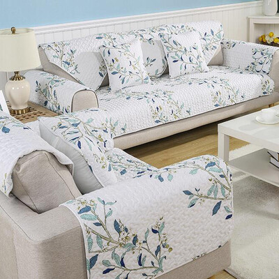 

Green reed European style fabric sofa sofa sofa four seasons non-slip spring 90 90cm 1 piece installed